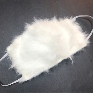 White Monster Fur Face Mask Cat Halloween Costume Animal Fuzzy Dog Bird Rave Psy
